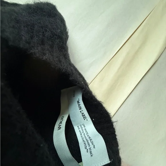 Off-White Black and Orange Crewneck Sweater